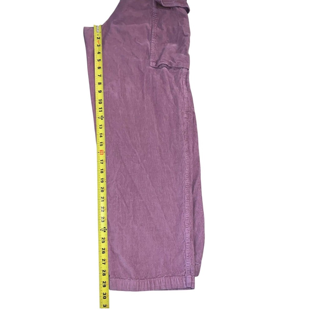 BDG Corduroy Cargo Pants 30 Pink Wide Leg Utility Gorpcore Streetwear Skater - Picture 5 of 6